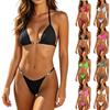 Women's Bikini Set with Adjustable Top and Decorative Accents for Beach Swimwear Pool Vacation