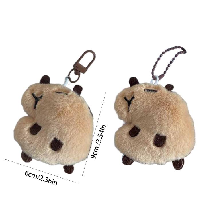 Realistic Capybara Plush Keychain Accessory Sound Making Keyring Adds Personality To Bags And Keys Soft And Fun