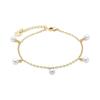 Bracelet - LUXENTER - Tawser - White Pearls - 18K Yellow Gold Plated Finish - 16 Cm + 3 Cm