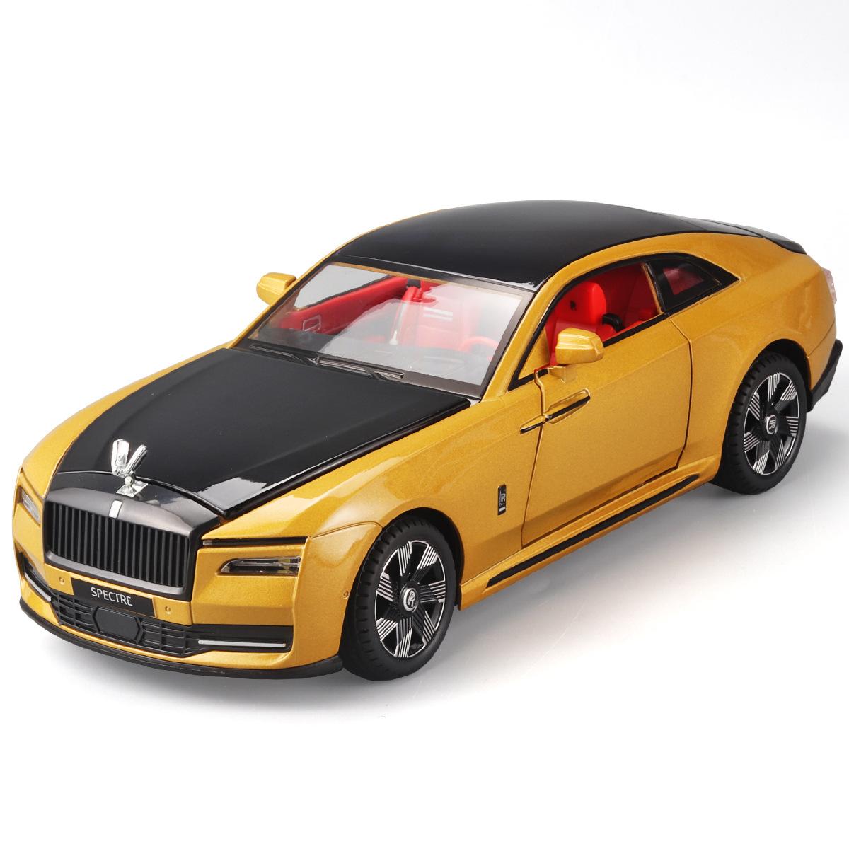 

1/24 Rolls Royce SPECTRE Сплавная литая модель автомобиля Звук и свет Коллекция Подарки Рождественский подарок для друга Подарки на день рождения C505 золотой
