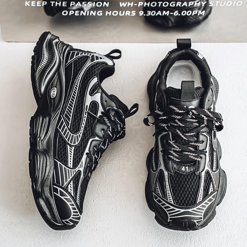 New Fashion Men's Four Seasons Comfortable Thick Sole Shoes Students Male Boys Trending Soft Sole Breathable Casual Running Sneakers