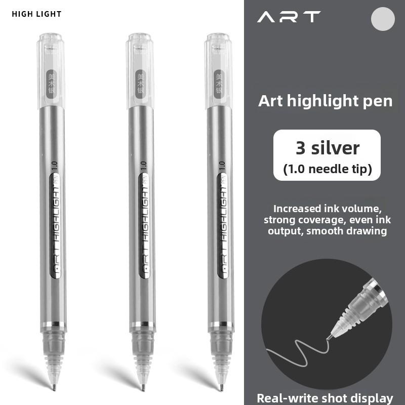 LANGUO Overlayable High-Capacity Replacement Gold/Silver/White/Black Drawing Gel Pens for Art Marker Stationery School Supplies