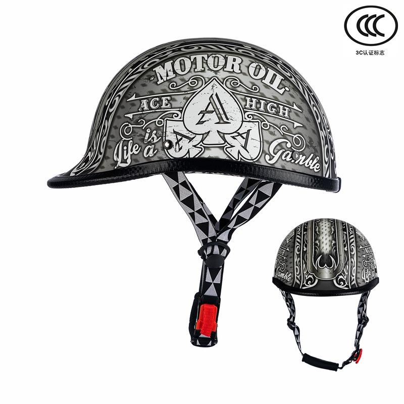 Harley Motorcycle Electric Car Helmet Japanese Light Men And Women Riding Half Helmet Gourd Helmet Vintage Motorcycle Helmet