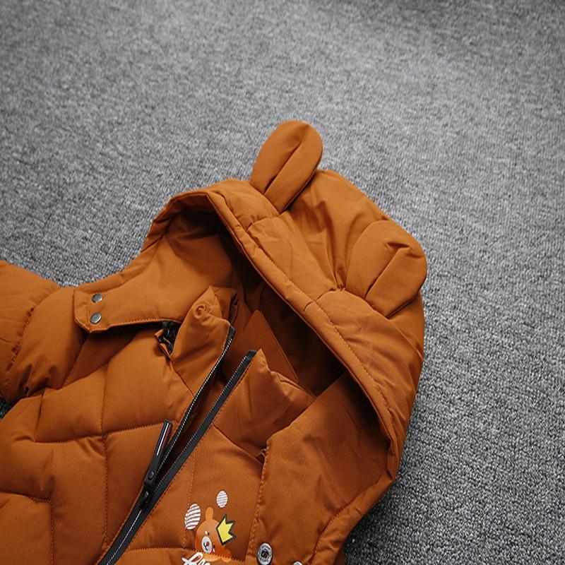 Children's Fashion Winter Baby Coat Hoodie Cotton Jacke Boys Padded Jacket Cute Winter Keep Warm Coat