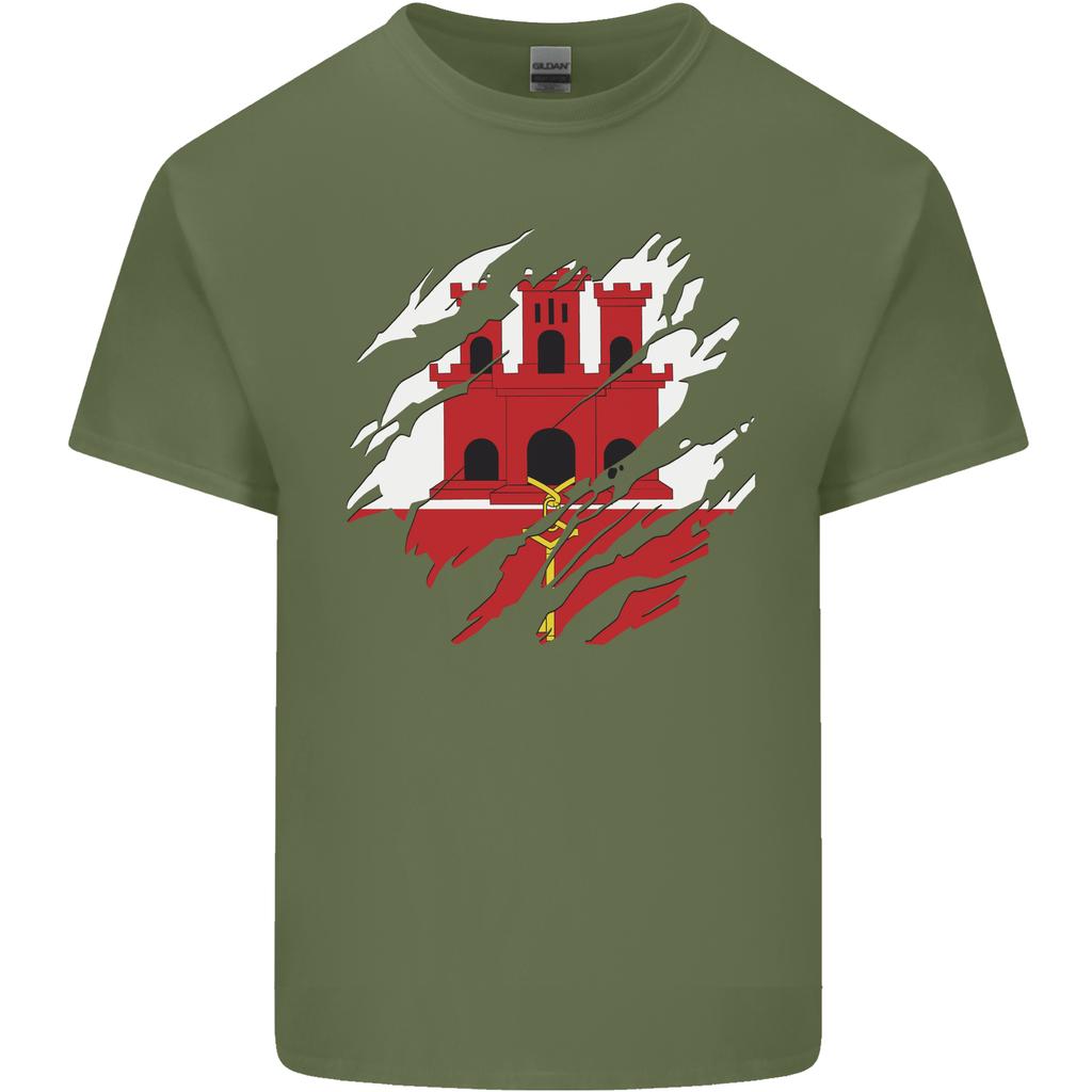 Torn Flag Gibraltar Unisexs Light Cotton TShirt