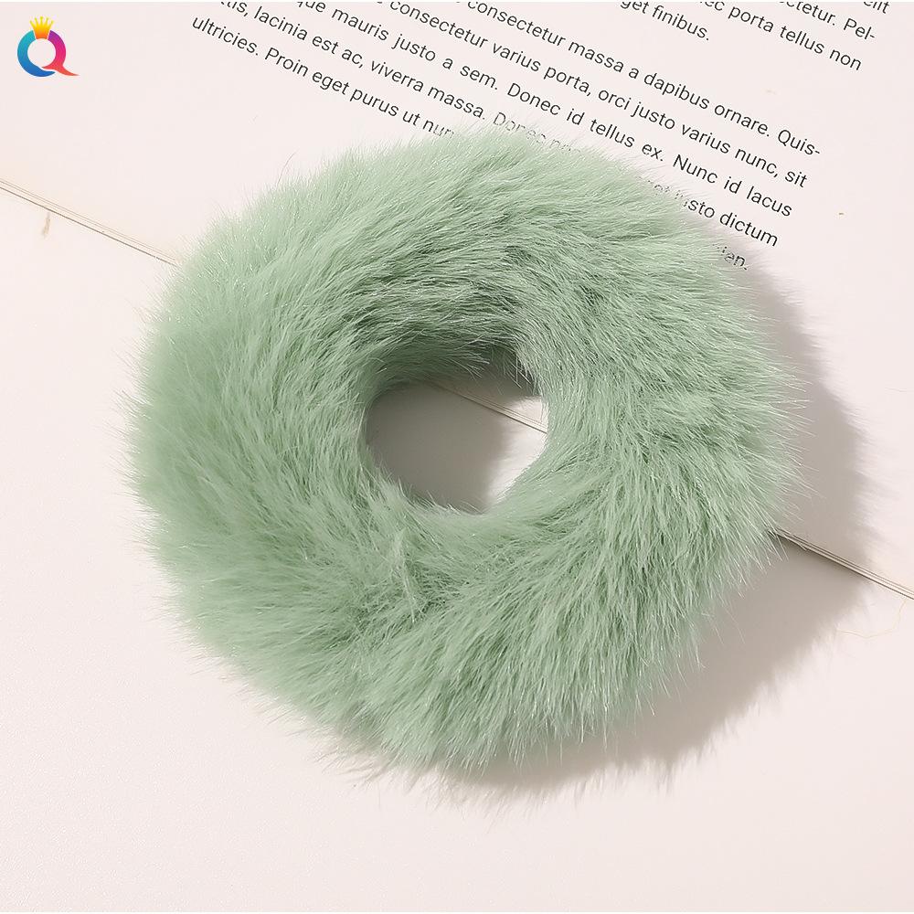 Herbst und Winter Weiche Bindekopf Imitation Kaninchenhaar Dickdarm Haarband Niedlich Flauschig Dickdarm Haaraccessoires