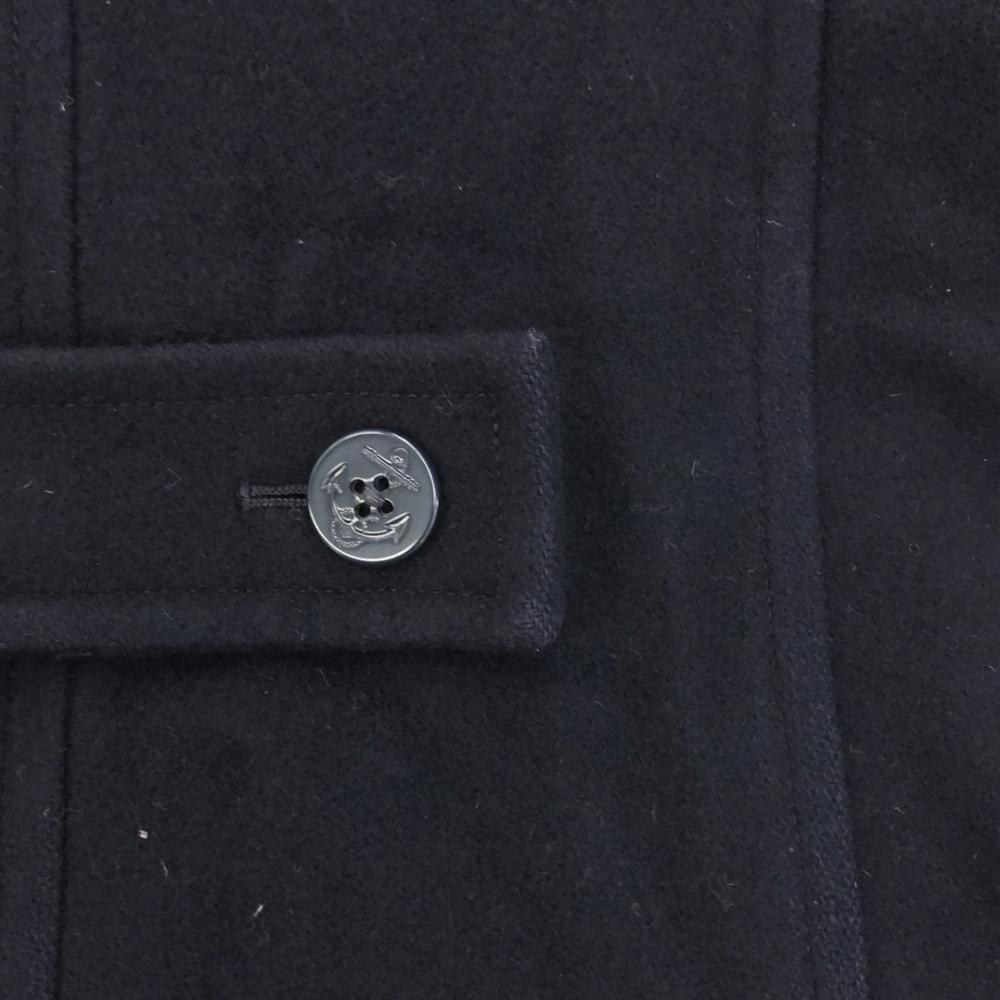 Fred Perry Wool Blend Pea Coat S Navy Women Used