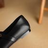Fashion Women's new leather sheepskin round head metal accessory belt buckle soft and comfortable low heel retro Mary Jane single shoe