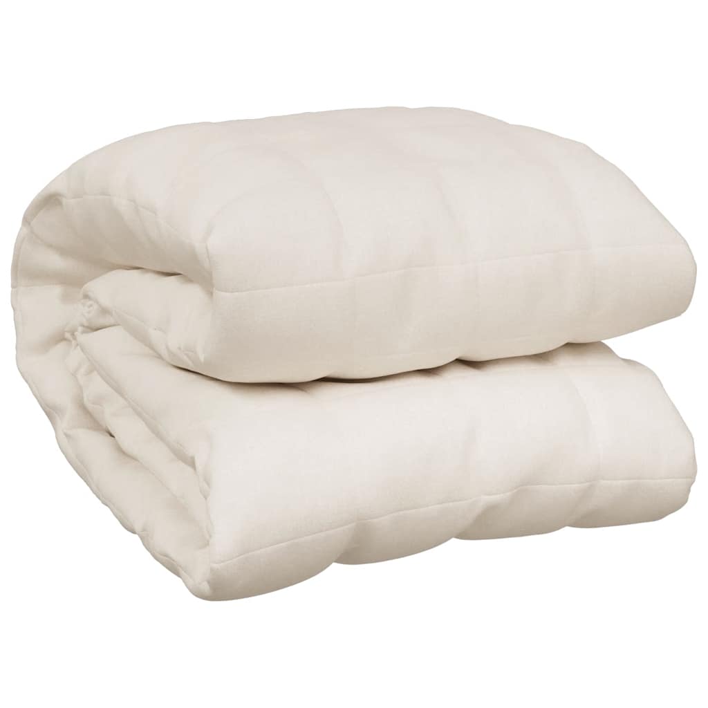 Vidaxl Weighted Blanket, Cream, 155X220 Cm, 11 Kg, Fabric