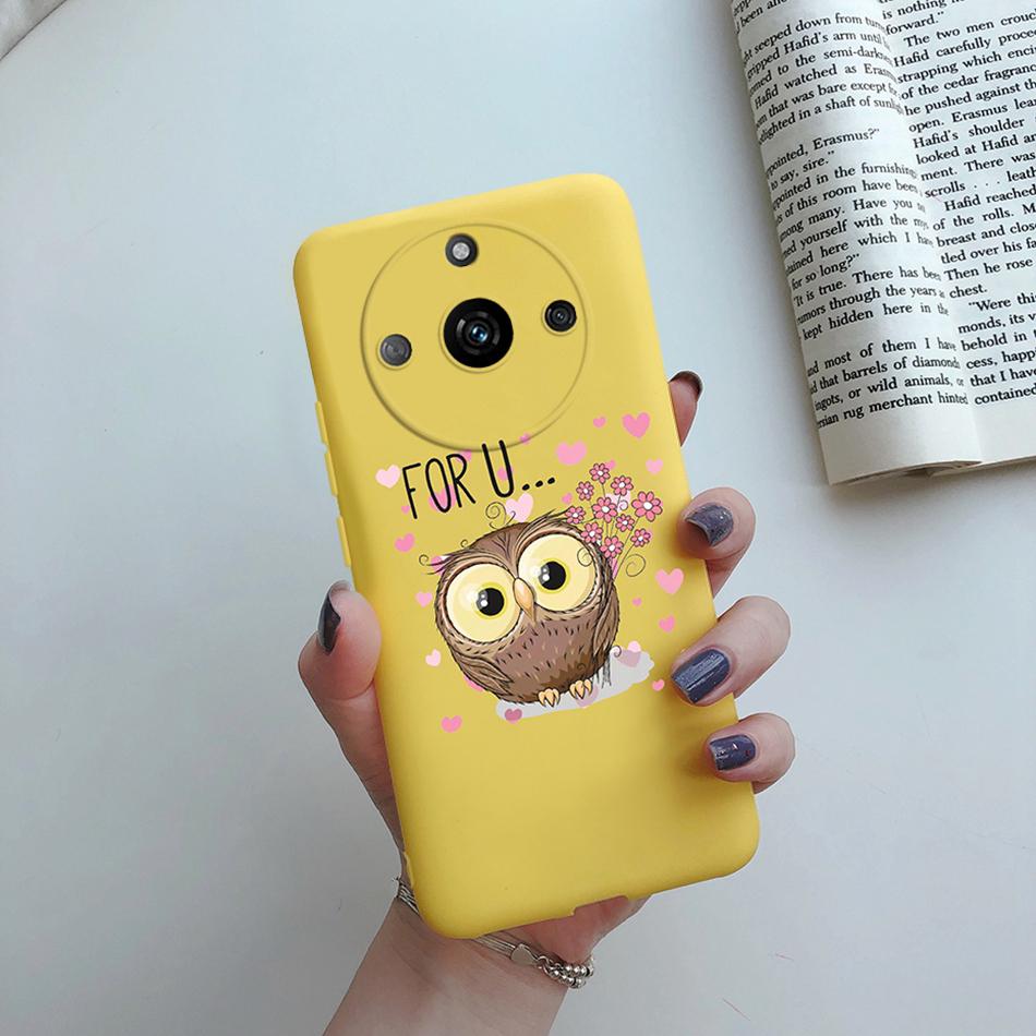 For Realme 11 Pro Plus Case Flower Girl Heart Cute Phone Case Back Cover For Realme 11 11Pro+ 5G Silicone Protection Bumper Capa