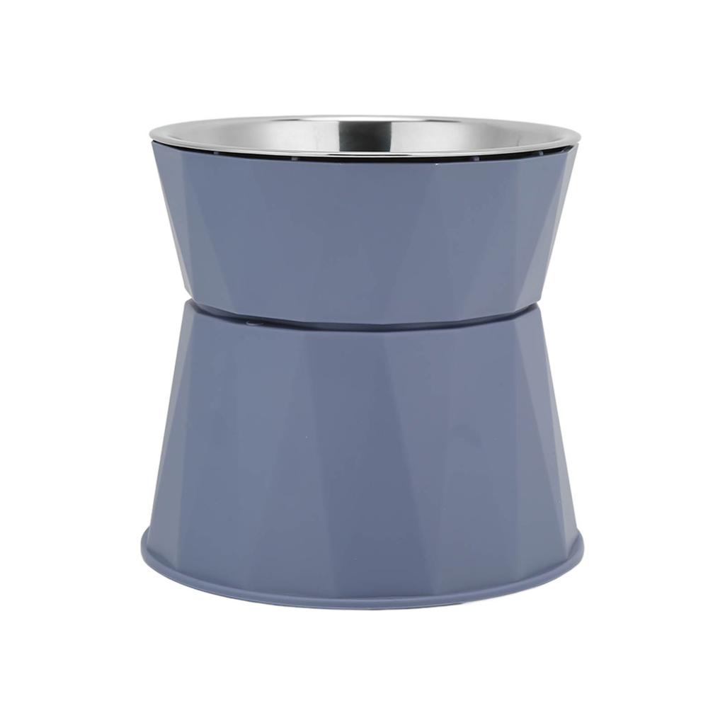 Cat Stainless Steel Bowl Increased Neck Protective Heavy Duty Cat Double Bowl for Cats DogsBlue