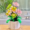2023 City Creativity Bouquet Rhododendron Potted Plant Home Decoration Building Blocks Bricks Kids Toys