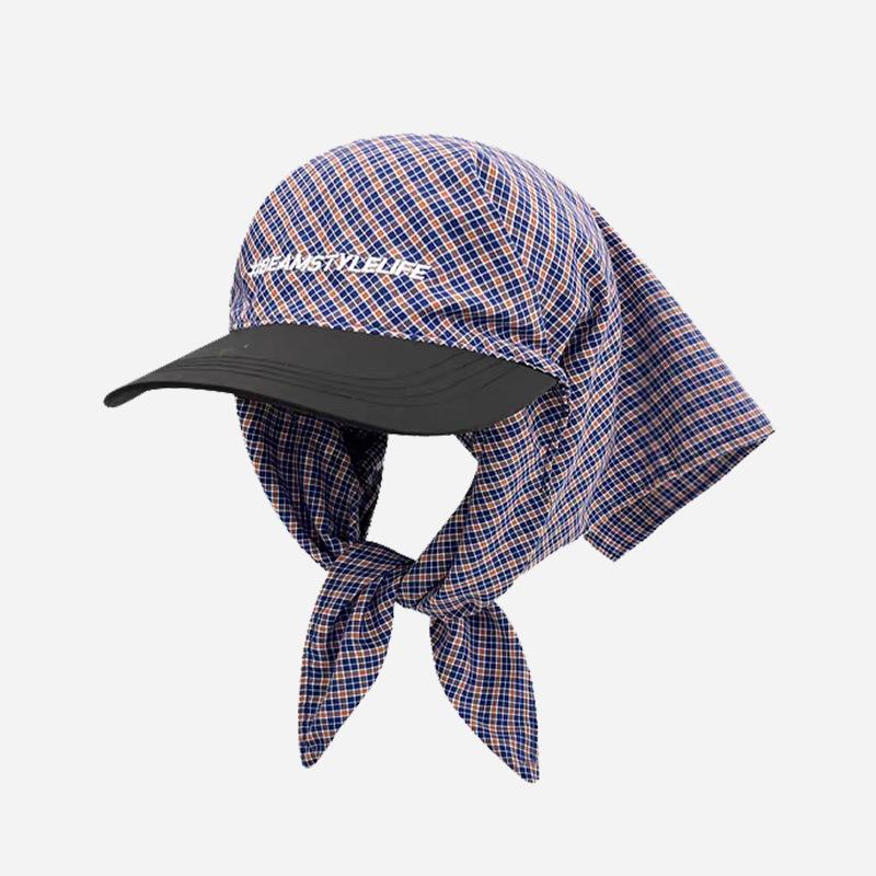 

Корейская версия, Повязка на голову с клетчатым ремешком, Кепка-утка, Мужская и женская, Вышивка букв, Защита от солнца, Наружный треугольный козырек adjustable фиолетовый