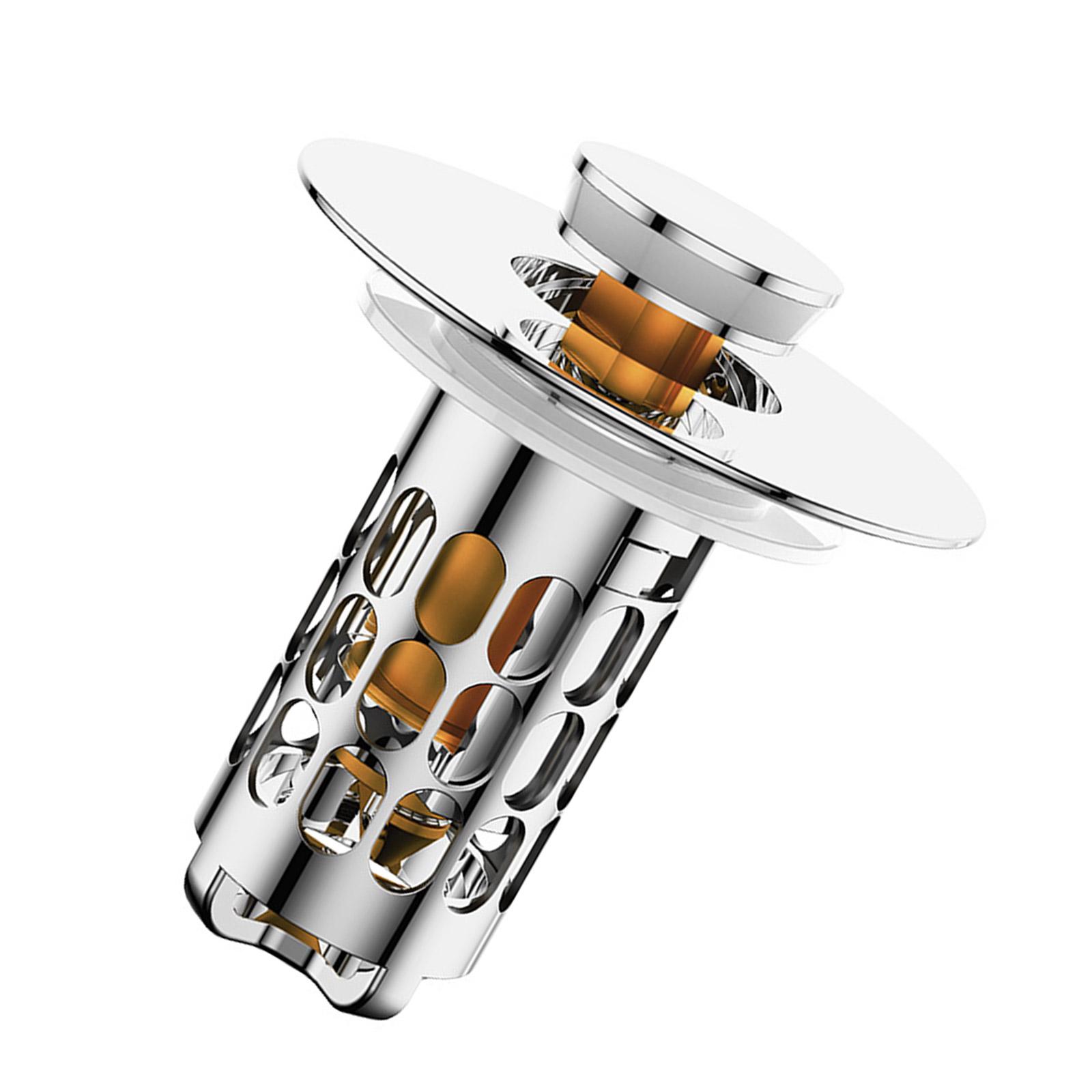 

Metal Drain Plug Kitchen Sink Drain Strainer Stoppers Bounce Cores Strainer Basket Filter Push Type Sink Stoppers