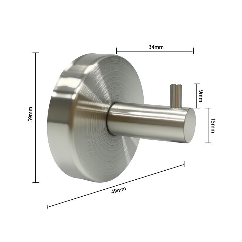 Stainless Steel Traceless Vacuum Suction Cup Hook for Kitchen and Bathroom Towels