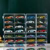 1:64 Acrylic Car Display Box For Hot Wheels Car Model Toy 8 Grid Cabinet Rack Dustproof Stackable Car Storage Box For Hotwheels