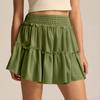 Women's Smocked Floral Maxi Skirts Summer Tube Dresses  Long A Line Pleated Beach Skirt