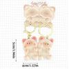 Cute Cartoon Keychain Couple Lovers Matching Keyring Gift Valentine Day Key Pendant Jewelry Lovely Chain 2PCS