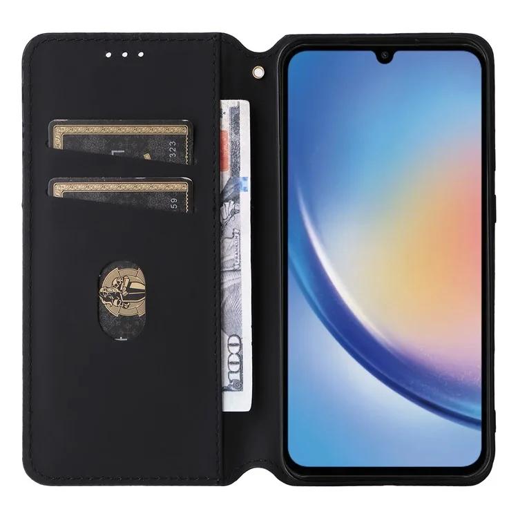 Für Samsung Galaxy A35 5G Telefon Brieftasche Leder Fall Rhombus Aufdruck