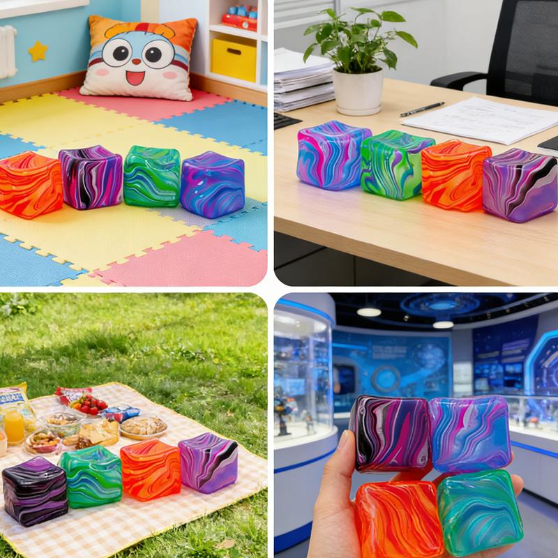 Jouet anti-stress Ornement glaçon Jouets Fidget Cube Squeeze Anti-Stress Jouet Fidget Squishy Glaçon simulé Boulette Squishy