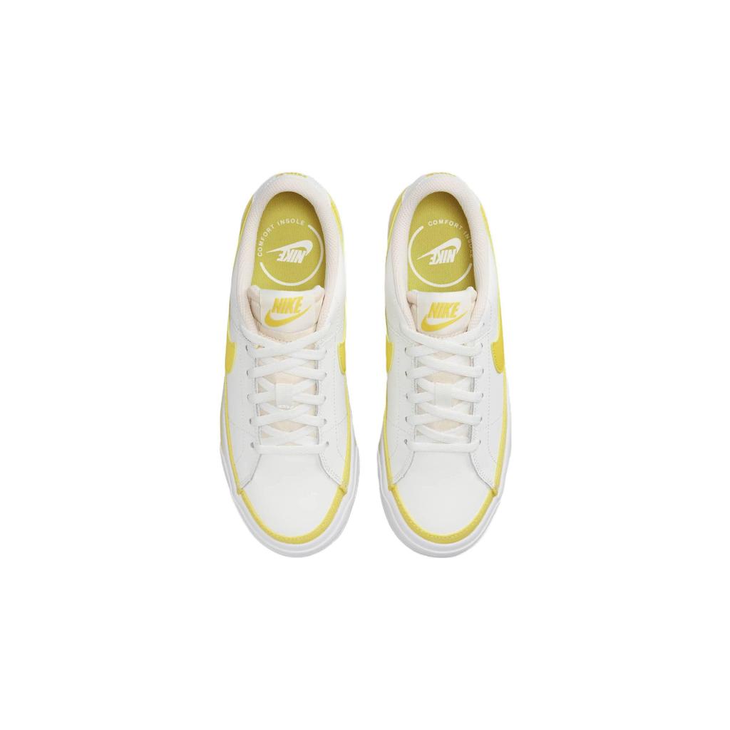Nike Court Legacy GS Opti Yellow Kids Sneakers White Summit-White DA5380-119