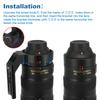 Haoge Lens Interchangeable Foot Mount with Ring Tripod Collar for Nikon NIKKOR ED VR Super Telephoto Zoom Plate Head Compatible LMR-N25 AF-S 200-500mm