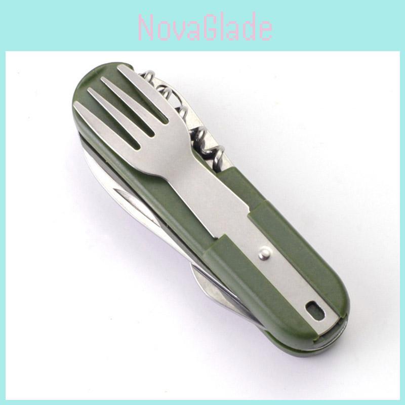 Camping Multifunctional Portable Folding Stainless Steel Tableware Cutlery