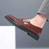 Summer Men's Sandals Men's Hand-woven Breathable Business Dress Casual Leather Shoes One Pedal Men's Shoes Shoes