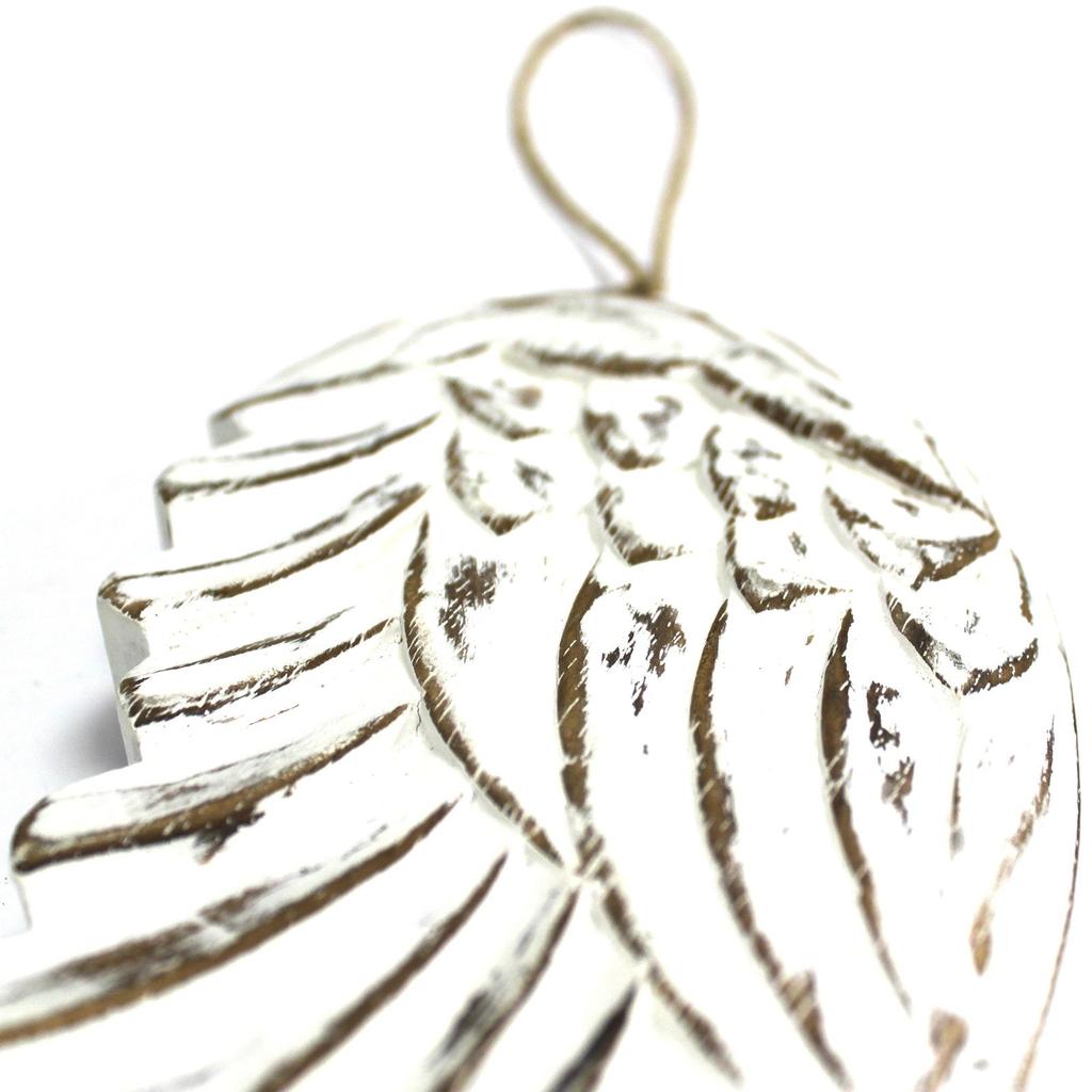 Angel Wing Wooden Hanging Decoration 30cm