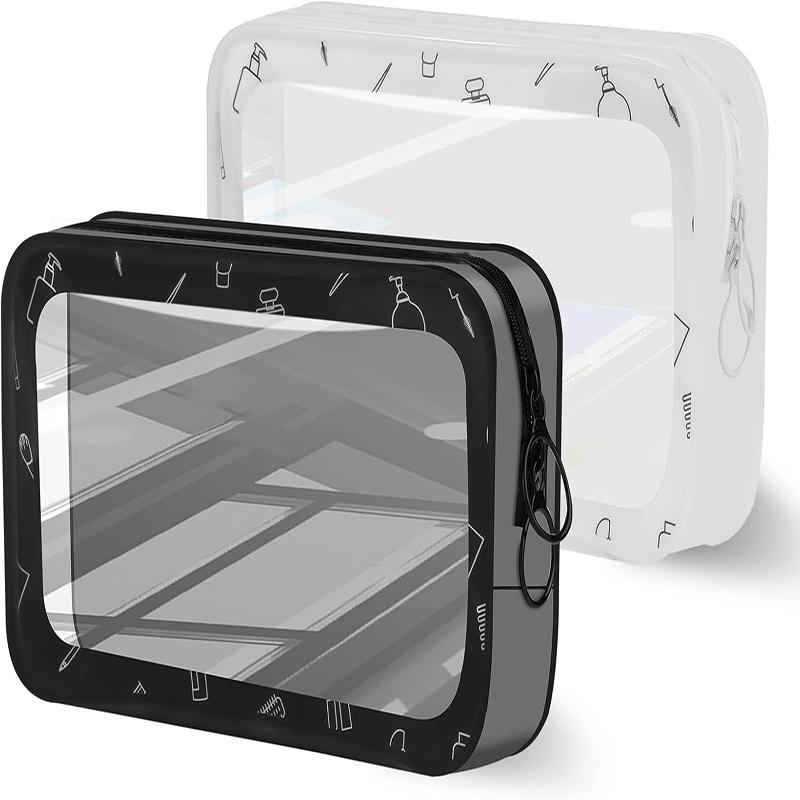Fashion Transparent PVC Makeup Bag Women's Makeup Storage Bags Wash Bags Travel Storage Bag Waterproof Portable Storage Bags
