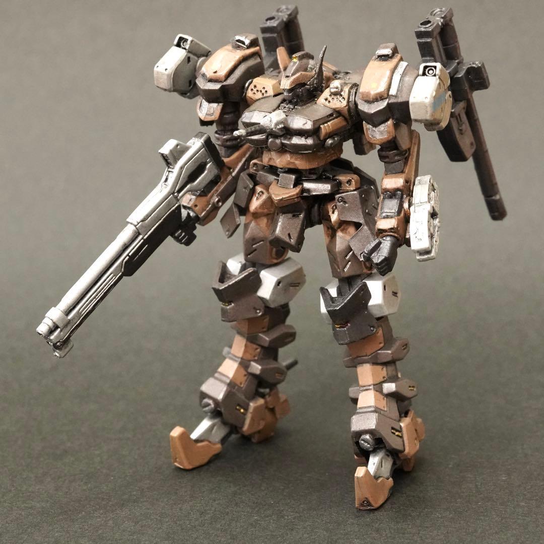 Used Armored Core Dual Face Brown One Coin Figure Plastic Model