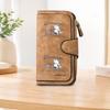 Shopping Bear Print Long Zipper Wallet, Large-capacity Card Holder, Unisex Clutch Bag, Stylish Zippered Coin Purse, Suitable for Daily Use, a Great