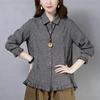 2026 Spring Plaid Long Sleeve Slimming Plus Size Women's Casual Shirt Jacket