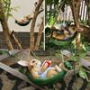 Ornament Home Backyard Sculptures Household Ornament Garden Decoration Rabbit Statue Swing Rabbit