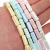 [6x15mm] 5pcs/Bag Cuboid Beads Colored Ceramic Beads Charm Loose Spacer Beads for Earring Bracelet Necklace DIY Jewelry Making Accessories