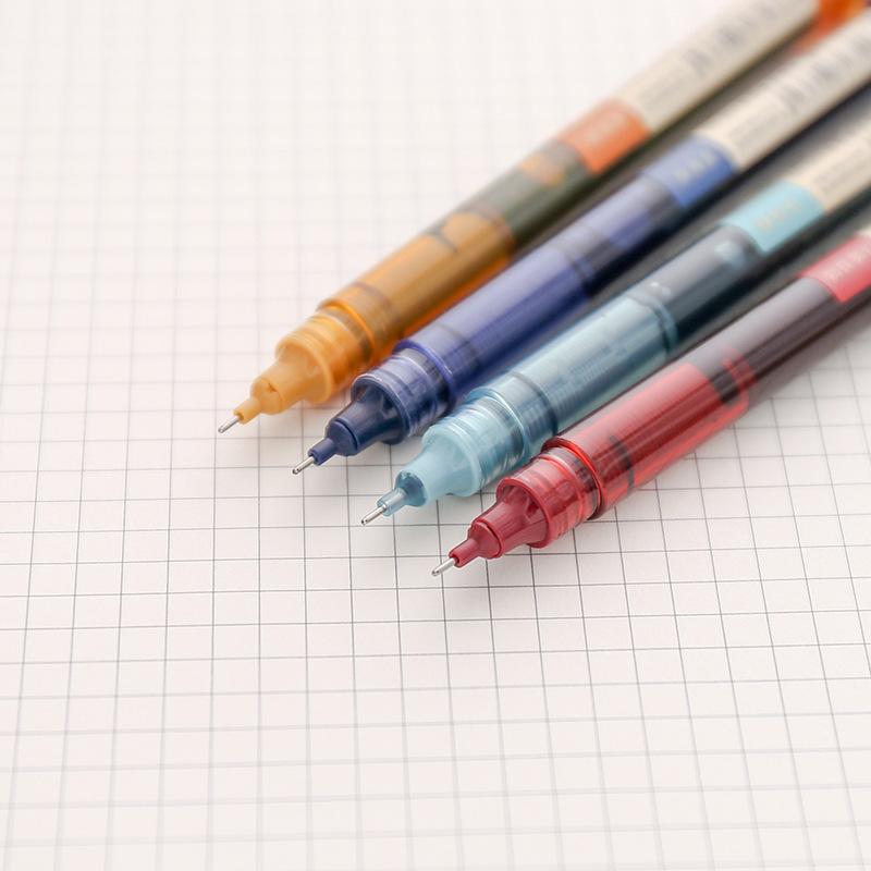 Point Stone Straight Liquid Roller Pen Color Neutral Pen Automatic Ink Student Hand Pen Writing Needle Tube Signature Pen
