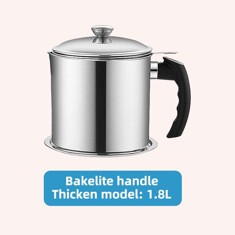 Nerezový hrnec na cezení oleje Nádoba Džbán Úložná plechovka S filtrem Hrnec na vaření oleje Pro kuchyňské domácí nářadí