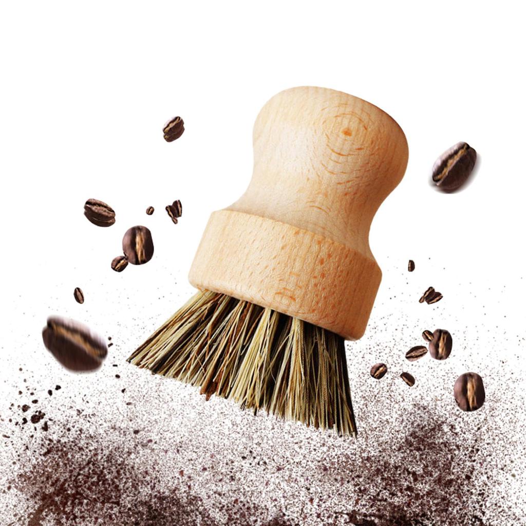 Cleaning Brush Round Japanese Scrub Brush Palm Brush for Espresso Machine
