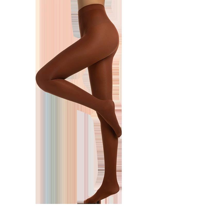 

1 шт. Танцевальные колготки-носки Высокоэластичные Бесшовные Чулки Не рвущиеся Леггинсы для спортзала и йоги Устойчивые к разрывам Женские колготки XL коричневый/красный