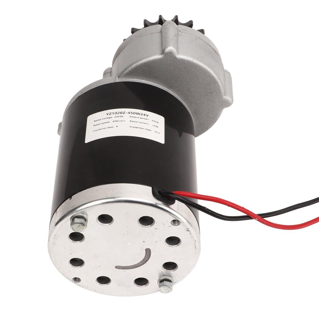 24V 450W Gear Reduction Electric Motor 18 Tooth High Torsion Aluminum Alloy Low Noise Motor for Agricultural Machinery