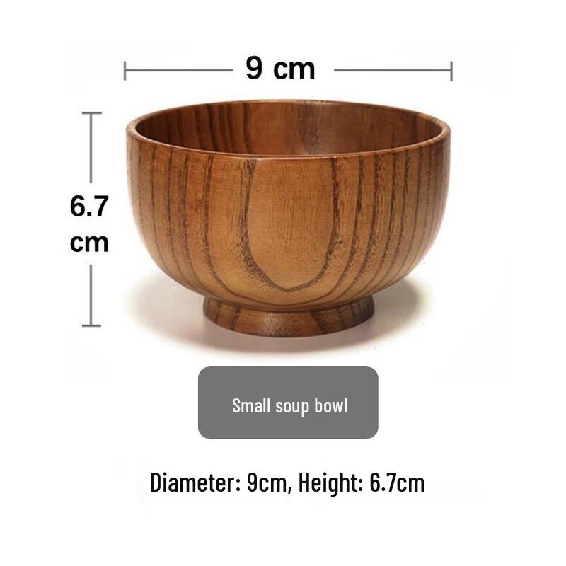 Thickened Anti-scald Wooden Bowl 9x6.7cm