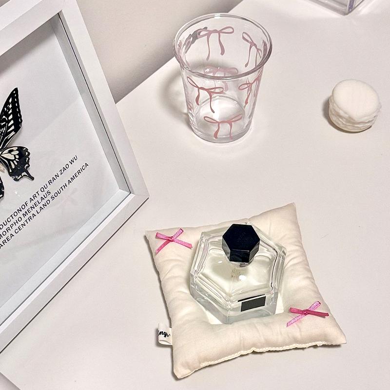 1PC Double-sided Photography Props Jewellery Mat Home Decor Soft Thickened Korean Style With Bow Cotton Coaster Key Storage