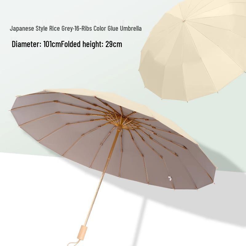 

Ретро Зонт 16 спиц Очень большой Ветрозащитный Женский Зонт - Двойного назначения от солнца и дождя, Солнцезащитный экран с защитой от УФ-лучей