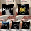 Skateboard Aesthetic Design H-HUF-MT Pillow Case Comfort Sofa Bed Silky Elegant Invisible Zipper Decorative Cushion Cover