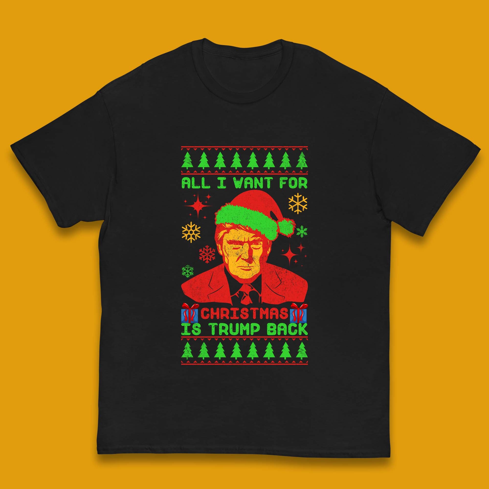 Trump Back Christmas Kids T-Shirt 160