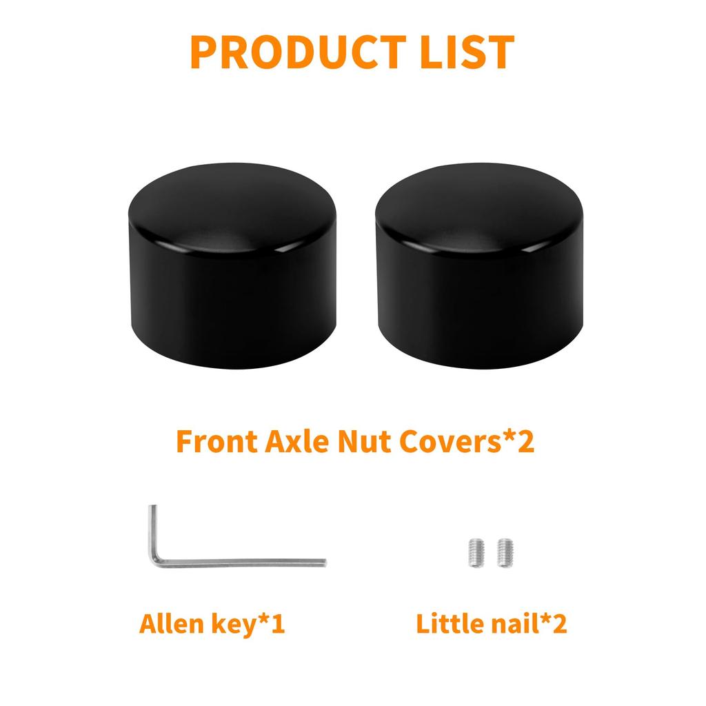 HCmotorku Motorcycle Axle Nut Cover Front Axle Cover Cap Nut Harley Sportster Head Bolt