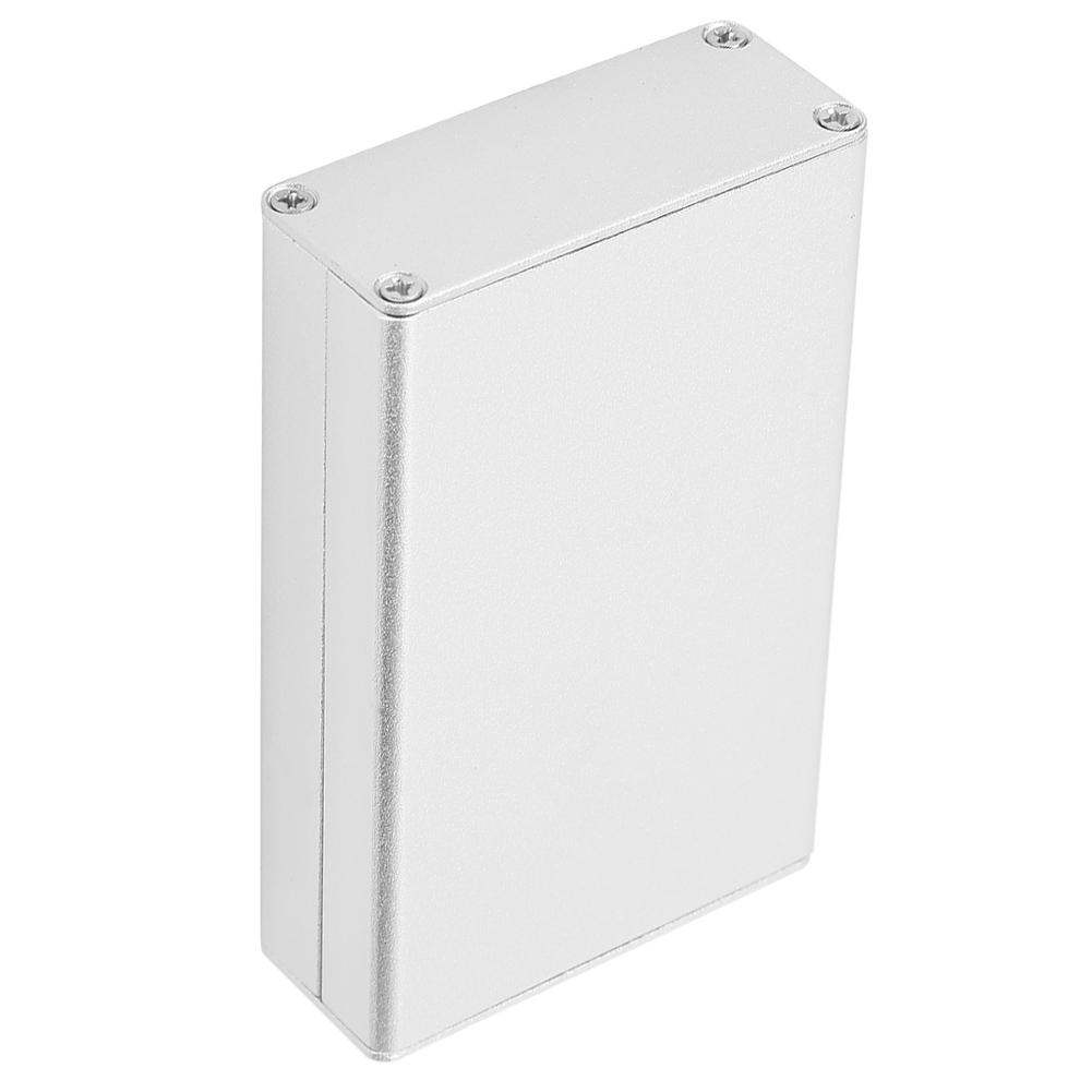 Aluminum Enclosure PCB Instrument Shell Electronic Cooling Box Silver 20*50*80mm