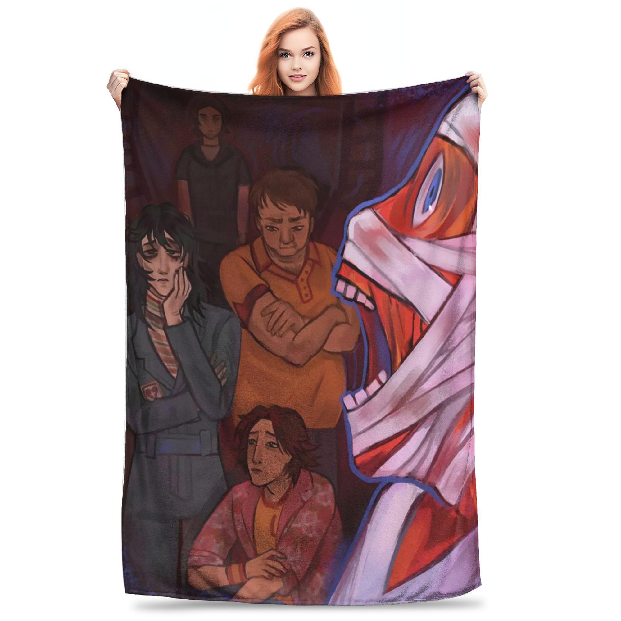 

Flannel Throw Blanket Horror Game Mouthwashing Warm Plush Blankets Soft Bedding for Bed Living room Home Picnic Sofa 80x120cm