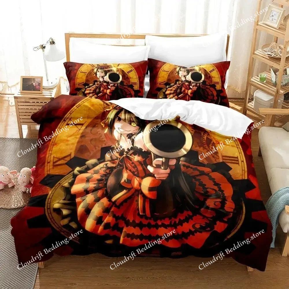 New Date A Live Tokisaki Kurumi Bedding Set Single Twin Full Queen King Size Bed Set Aldult Kid Bedroom Duvet Cover Sets Anime