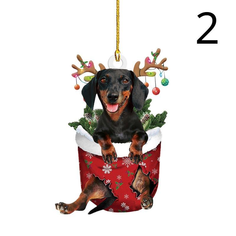 2023 Christmas Ornament New Year Festive Party Supplies Room Xmas Tree Pendant Cute Kitty Dog Cat Animal Decoration Xmas Gift